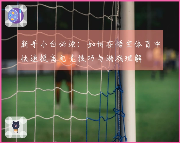 新手小白必读：如何在悟空体育中快速提高电竞技巧与游戏理解